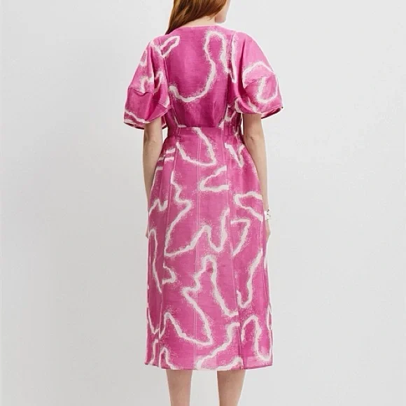 Country Road Pink Organza Midi Dress NWT - Picture 5 of 8